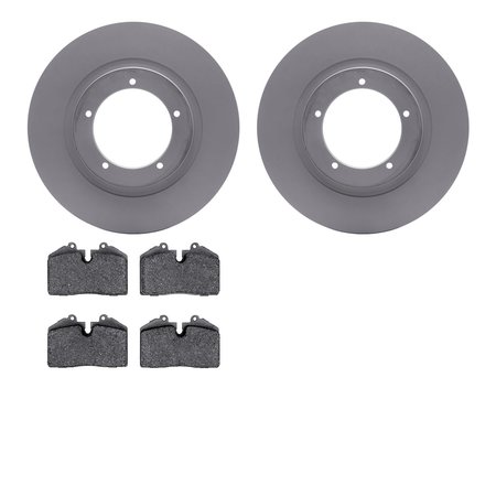 DYNAMIC FRICTION CO 4502-02034, Geospec Rotors with 5000 Advanced Brake Pads, Silver 4502-02034